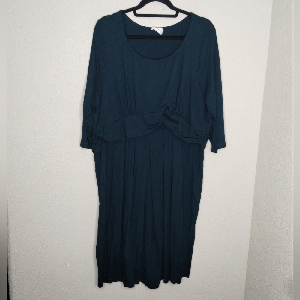 Seraphine Curve Maternity Nursing Teal Green Dress Women's Size 18